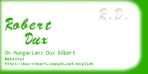 robert dux business card